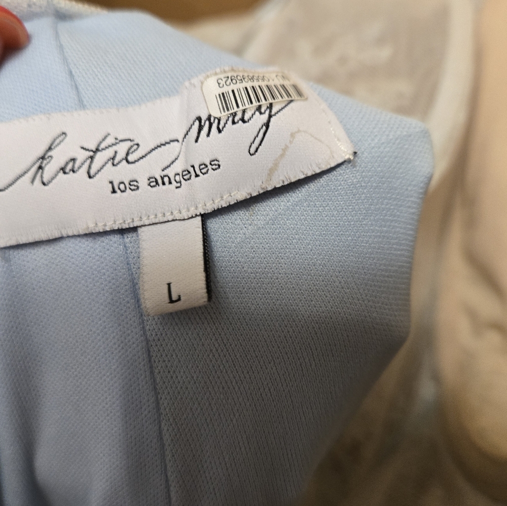 Anthropologie Katie May size large light blue Tink Lace Jumpsuit - Picture 6 of 6